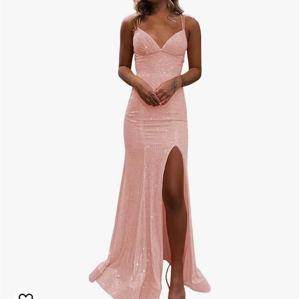 Blush pink prom dress